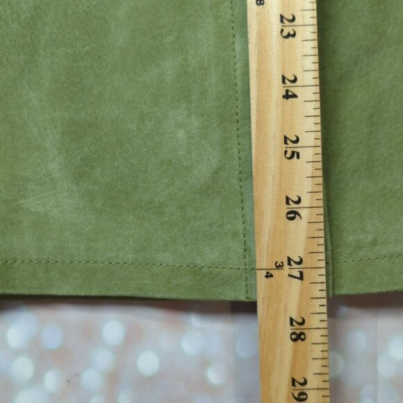 Dialogue Green Washable Leather Shirt Jacket, Women's Small - Picture 7 of 11